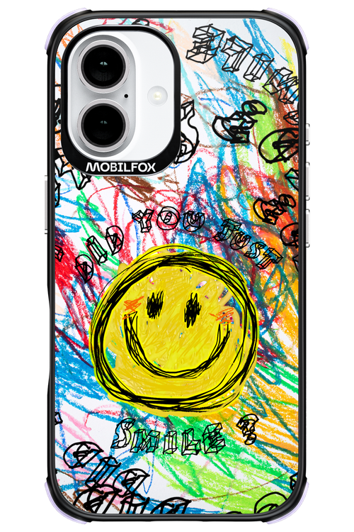 Crayon Smiley Colorful - Apple iPhone 16