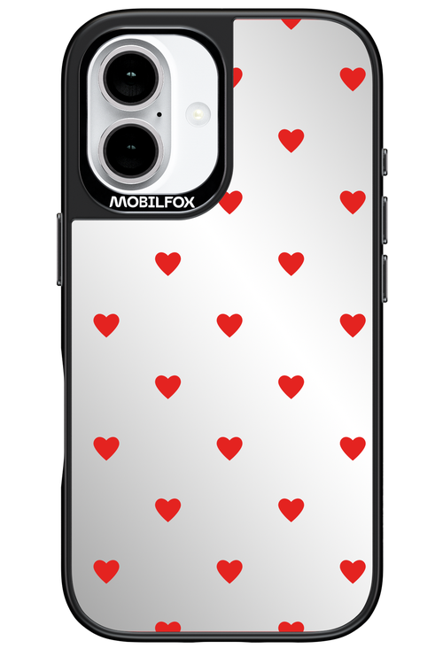 Mini Hearts Red Mirror 2.0 - Apple iPhone 16