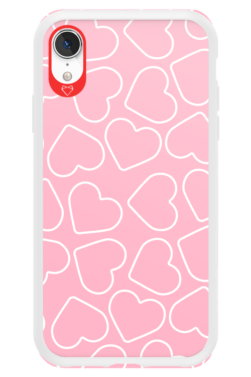 Line Heart Pink - Apple iPhone XR