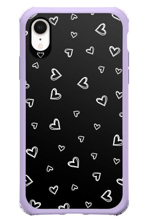Monochrome Hearts 2.0 - Apple iPhone XR