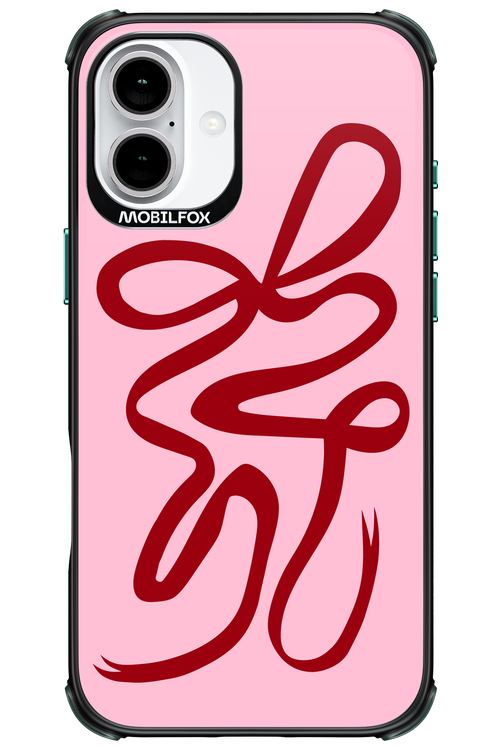 Burgundy Bow - Apple iPhone 16 Plus