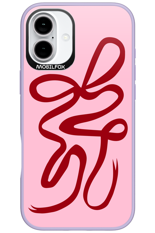 Burgundy Bow - Apple iPhone 16 Plus