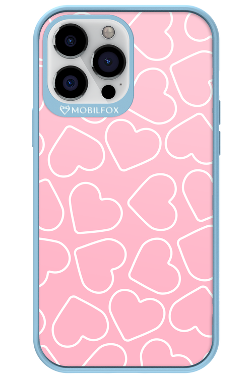 Line Heart Pink - Apple iPhone 13 Pro Max