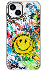 Crayon Smiley Colorful - Apple iPhone 15 Plus