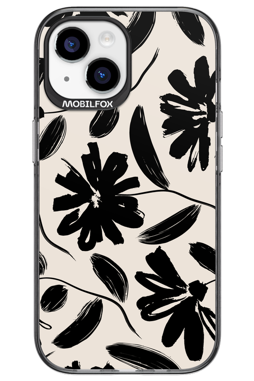 Monochrome Flowerss 2.0 - Apple iPhone 15