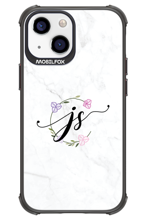JS Monogram White - Apple iPhone 13 Mini