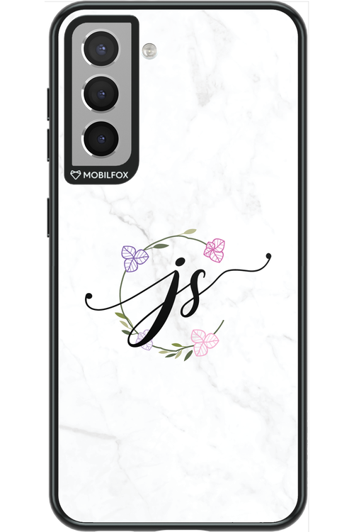 JS Monogram White - Samsung Galaxy S21