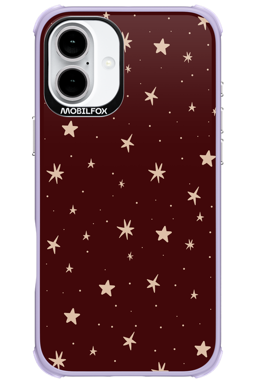 Burgundy Stars - Apple iPhone 16 Plus