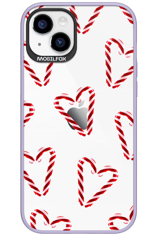 Candy Cane Hearts - Apple iPhone 15 Plus