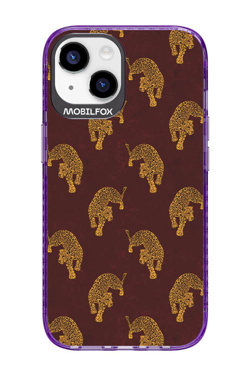 Burgundy Leopard Pattern - Apple iPhone 14