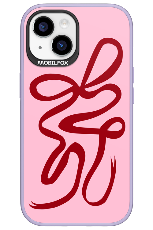 Burgundy Bow - Apple iPhone 15
