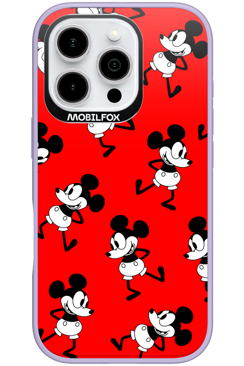 Iconic Mouse (red pattern) - Apple iPhone 16 Pro
