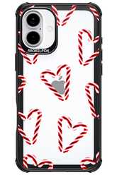 Candy Cane Hearts - Apple iPhone 16 Plus