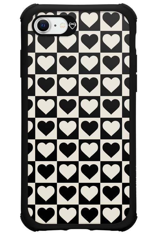 Checkered Heart - Apple iPhone SE 2022