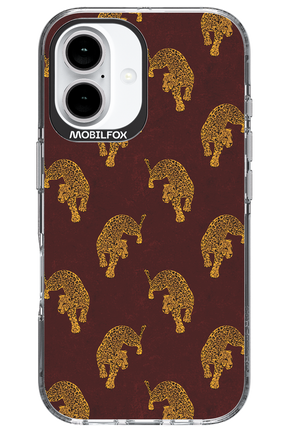 Burgundy Leopard Pattern - Apple iPhone 16
