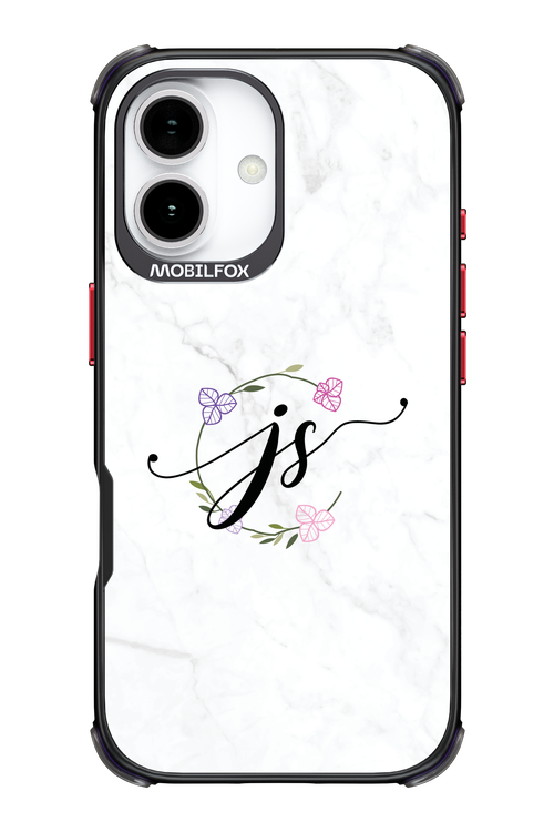 JS Monogram White - Apple iPhone 17