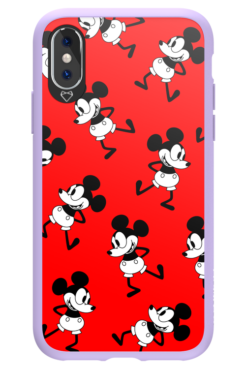Iconic Mouse (red pattern) - Apple iPhone X