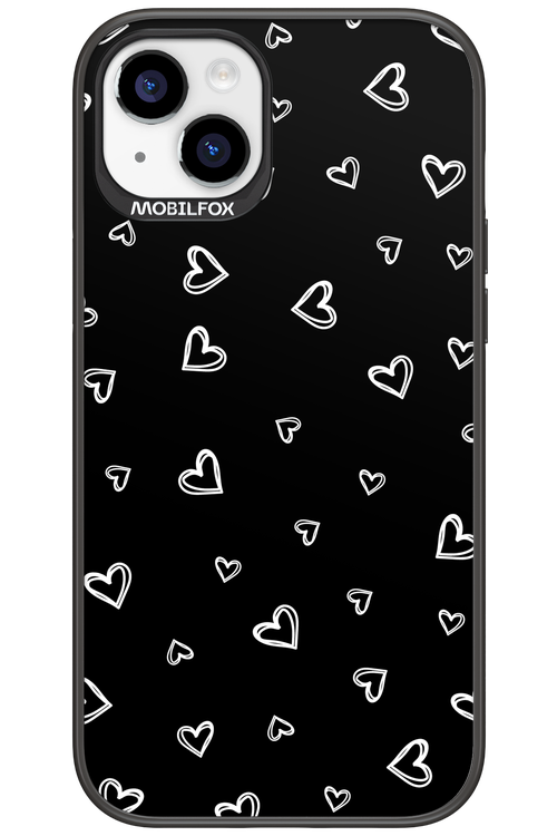 Monochrome Hearts 2.0 - Apple iPhone 15 Plus