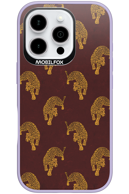 Burgundy Leopard Pattern - Apple iPhone 16 Pro