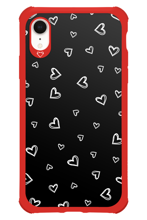 Monochrome Hearts 2.0 - Apple iPhone XR