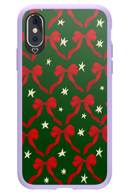 Bow & Stars (Green) - Apple iPhone X
