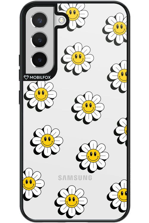 Smiley Flowers Transparent - Samsung Galaxy S22+