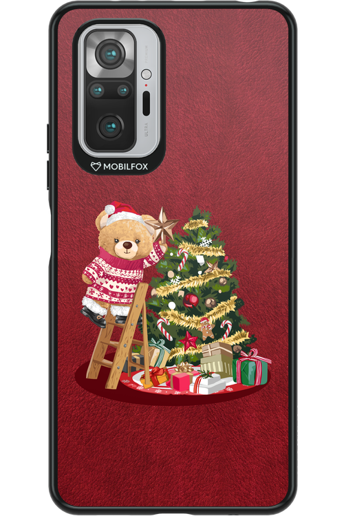 Christmas Bear (Burgundy) - Xiaomi Redmi Note 10S