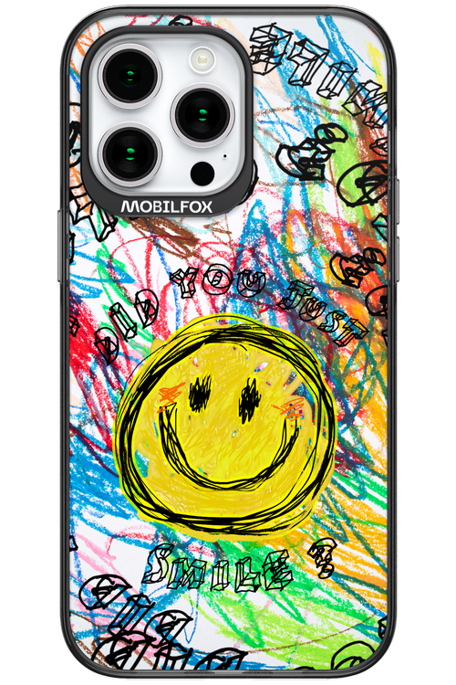 Crayon Smiley Colorful - Apple iPhone 15 Pro Max