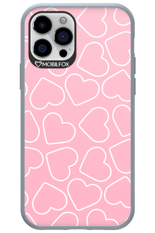 Line Heart Pink - Apple iPhone 12 Pro