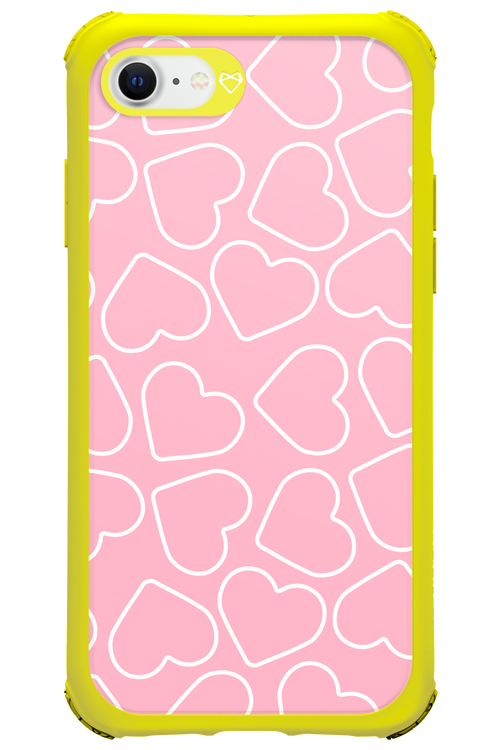 Line Heart Pink - Apple iPhone SE 2022