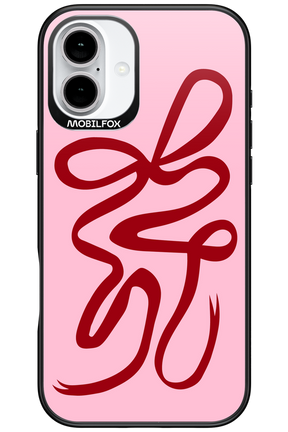 Burgundy Bow - Apple iPhone 16 Plus