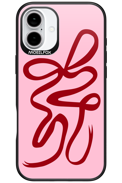 Burgundy Bow - Apple iPhone 16 Plus
