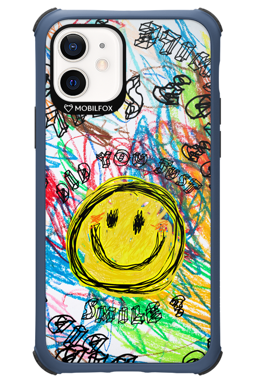 Crayon Smiley Colorful - Apple iPhone 12