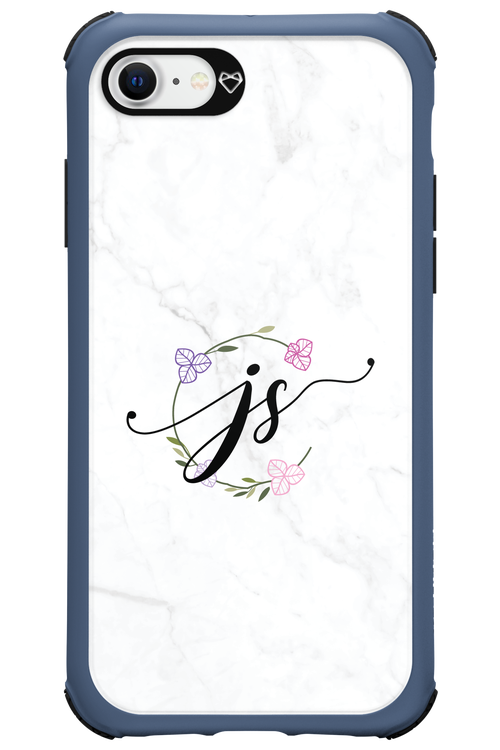 JS Monogram White - Apple iPhone 8