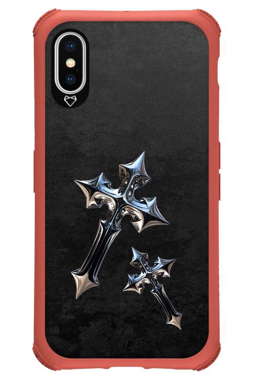 Chrome Crosses - Apple iPhone X
