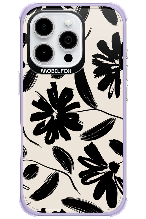 Monochrome Flowerss - Apple iPhone 16 Pro