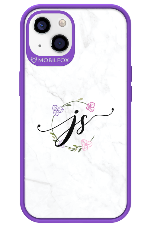 JS Monogram White - Apple iPhone 13