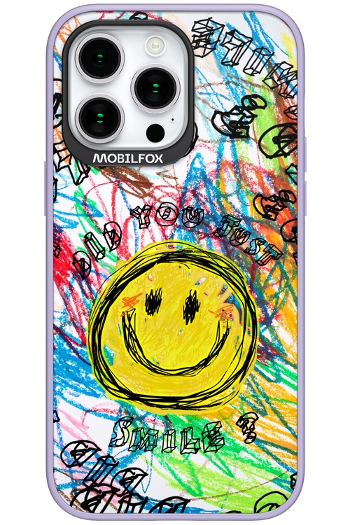 Crayon Smiley Colorful - Apple iPhone 15 Pro Max