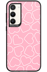 Line Heart Pink - Samsung Galaxy S23 Plus