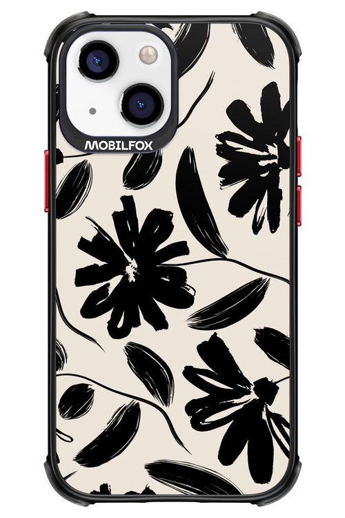 Monochrome Flowerss 2.0 - Apple iPhone 13 Mini