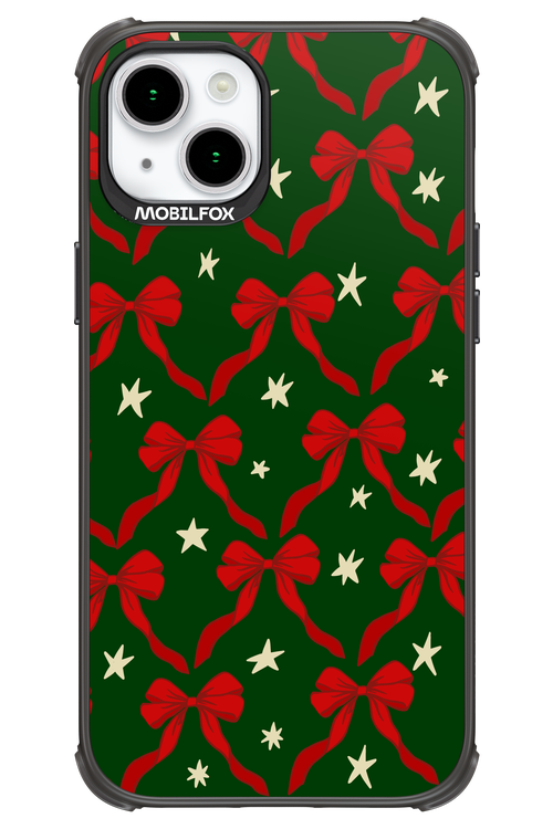 Bow & Stars (Green) - Apple iPhone 15 Plus