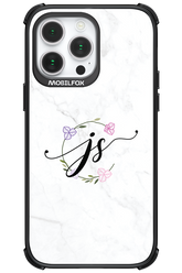 JS Monogram White - Apple iPhone 14 Pro Max