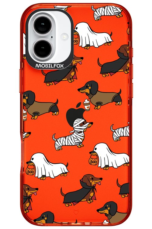 Scary Dachshund (Transparent) - Apple iPhone 16 Plus