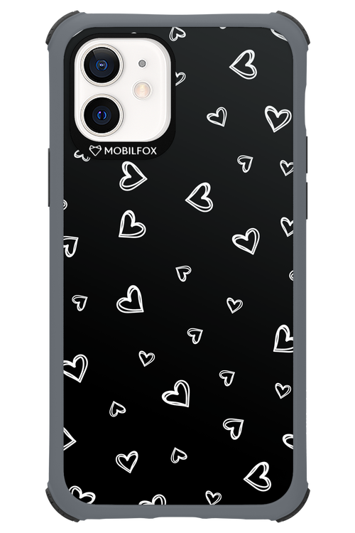 Monochrome Hearts 2.0 - Apple iPhone 12