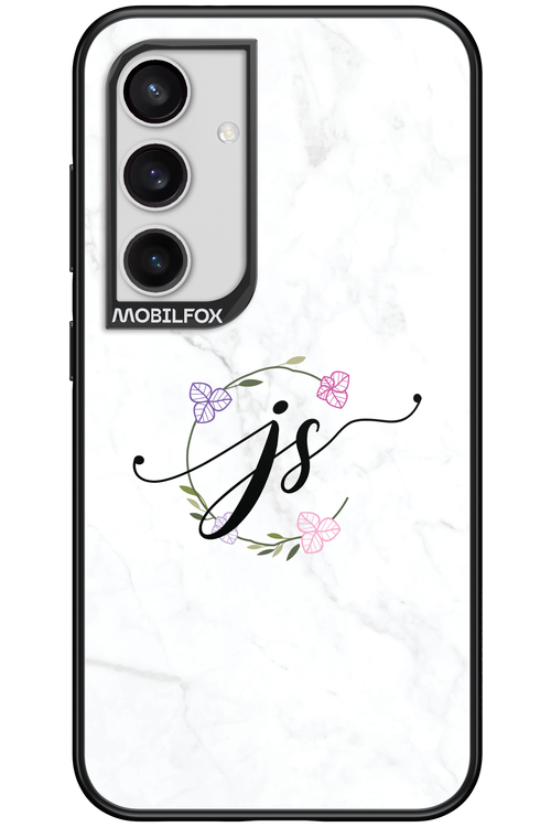 JS Monogram White - Samsung Galaxy S24