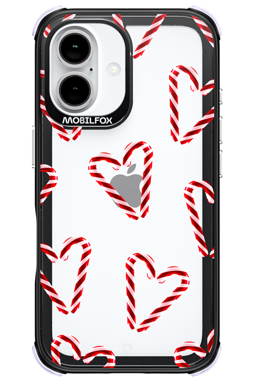 Candy Cane Hearts - Apple iPhone 16