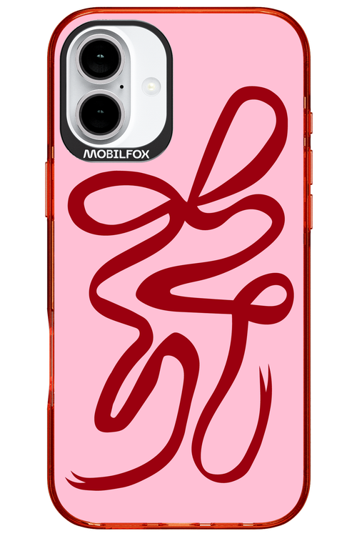 Burgundy Bow - Apple iPhone 16 Plus