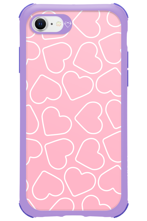 Line Heart Pink - Apple iPhone SE 2022