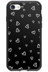 Monochrome Hearts 2.0 - Apple iPhone 7