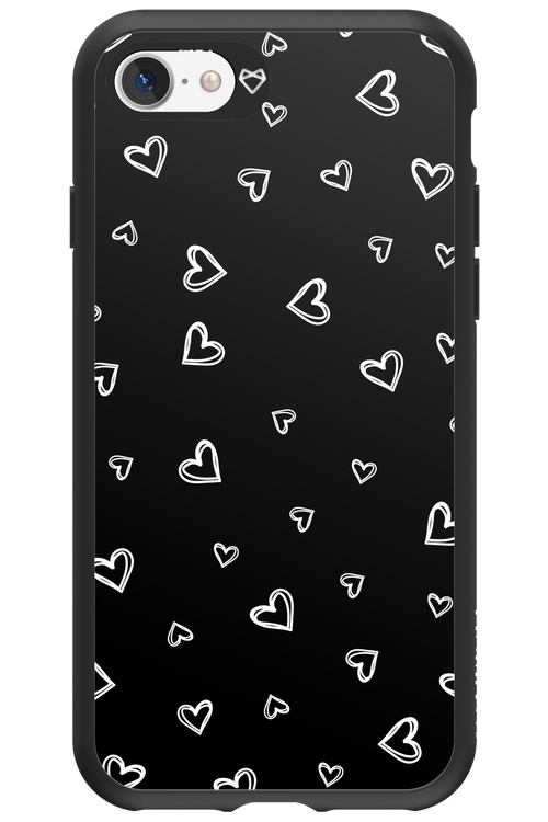 Monochrome Hearts 2.0 - Apple iPhone 7